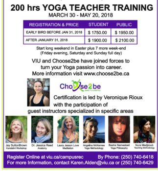 Choose2be Yoga School and First Yoga Teacher Training Headline Spring 2018