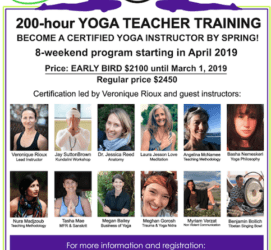 Spring 2019, 200 hours Yoga Teacher Training at VIU