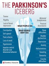 Parkinson Iceberg of symptoms 